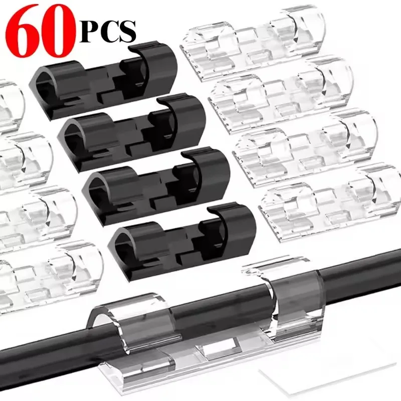 Car Cable Organizer - ケーブルクリップオーガナイザードロップワイヤーホルダーコード管理自己粘着ケーブルマネージャー固定クランプワイヤーワインダーホームオフィス車用