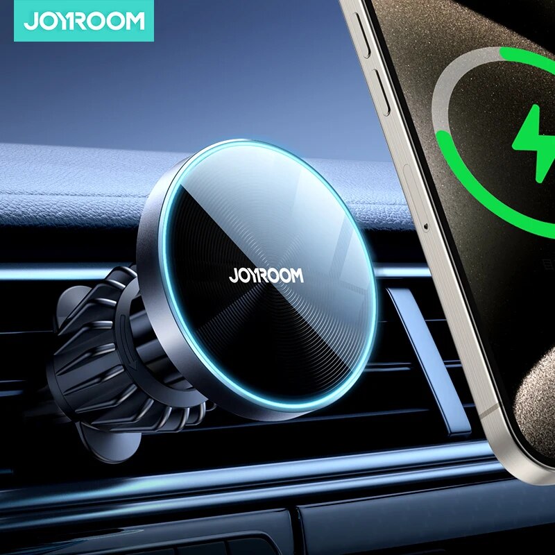 Car Cable Organizer - Joyroom-磁気自動車電話マウント、ワイヤレス急速充電器、iPhoneホルダー、15W