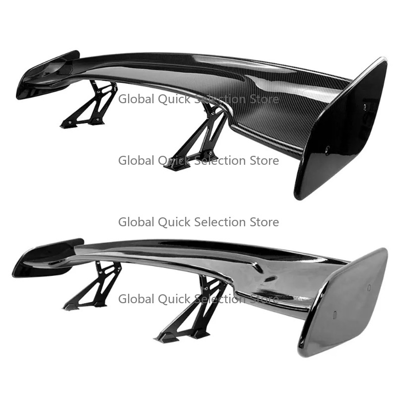 Car Accessories Kit - ユニバーサルカーリアスポイラーウィング145cm、カーボンファイバートランクリッドウィングリップ、セダンボディキットチューニングデコレーションアクセサリー
