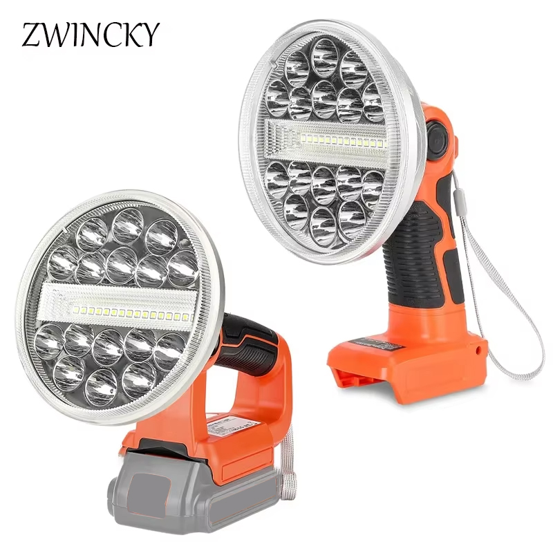Car Accessories Job - ブラック＆デッカー20Vリチウムバッテリー用2000LM LED作業灯、車の修理、緊急時、現場照明用30W懐中電灯