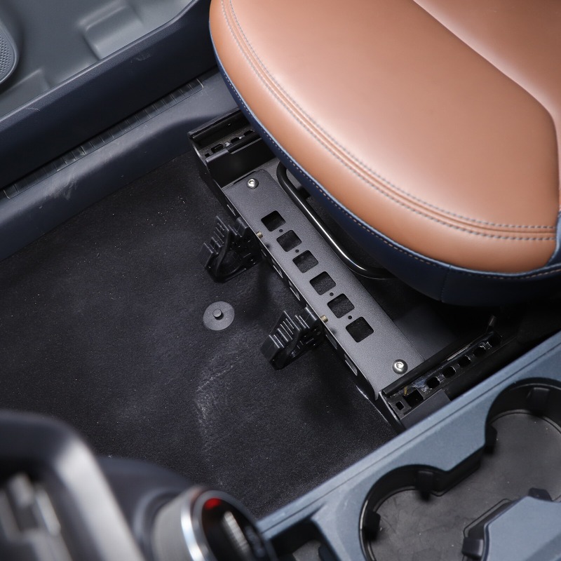 Car Accessories Under 1000 - フォードマーベリック 2022-2025 炭素鋼黒車のシート下懐中電灯ホルダーブラケットインテリアカーアクセサリー