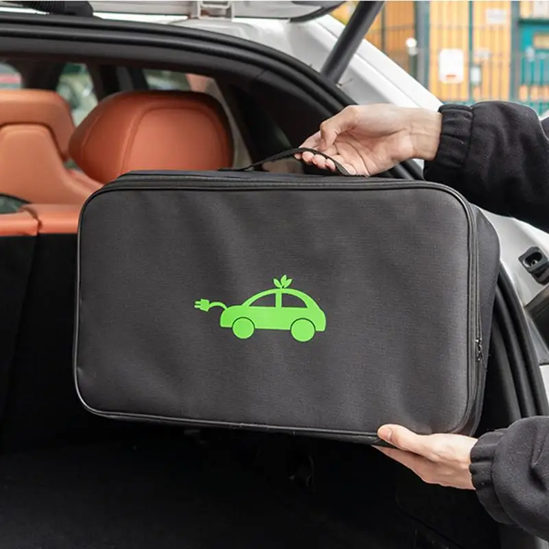 Car Cable Organizer - 新しい車の充電器収納袋車の収納袋ジャンパーケーブルバッグケーブルオーガナイザー収納袋電気自動車