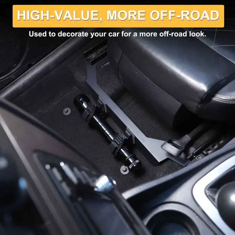 Car Accessories Under 1000 - シートレオン 2008-2012 アルミ合金黒車のシート下懐中電灯ホルダーブラケットインテリアカーアクセサリー