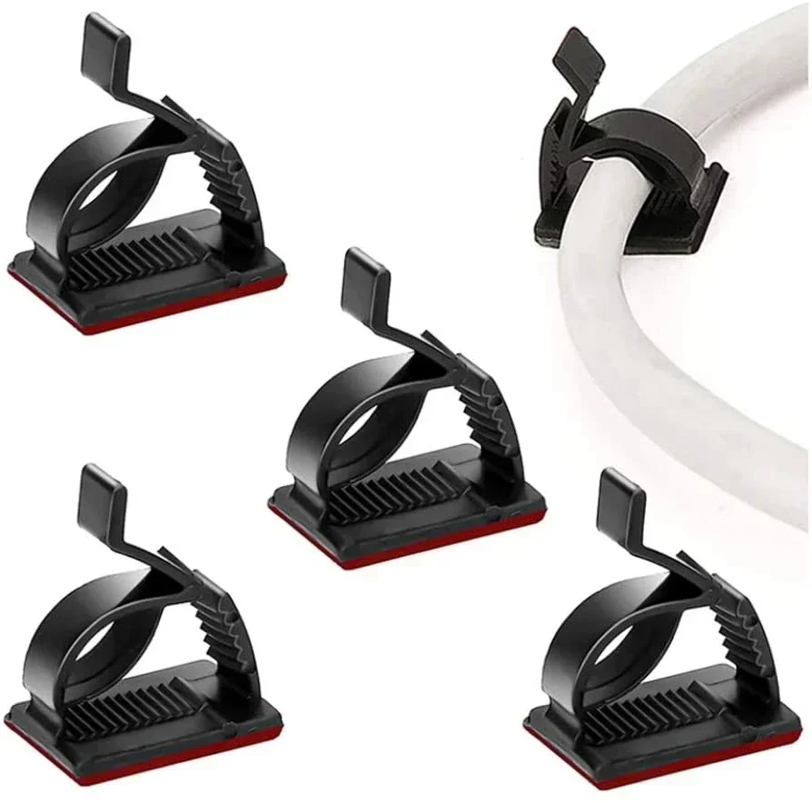 Car Cable Organizer - USBケーブルオーガナイザー,車のワイヤークリップ,固定ブラケット,調整可能なケーブル管理,取り付けブラケット