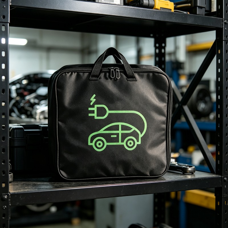 Car Cable Organizer - 収納バッグ電気自動車充電器防水カーバッテリーケーブルハンドル付きバッグEV車充電ガン収納オーガナイザーカーアクセサリー