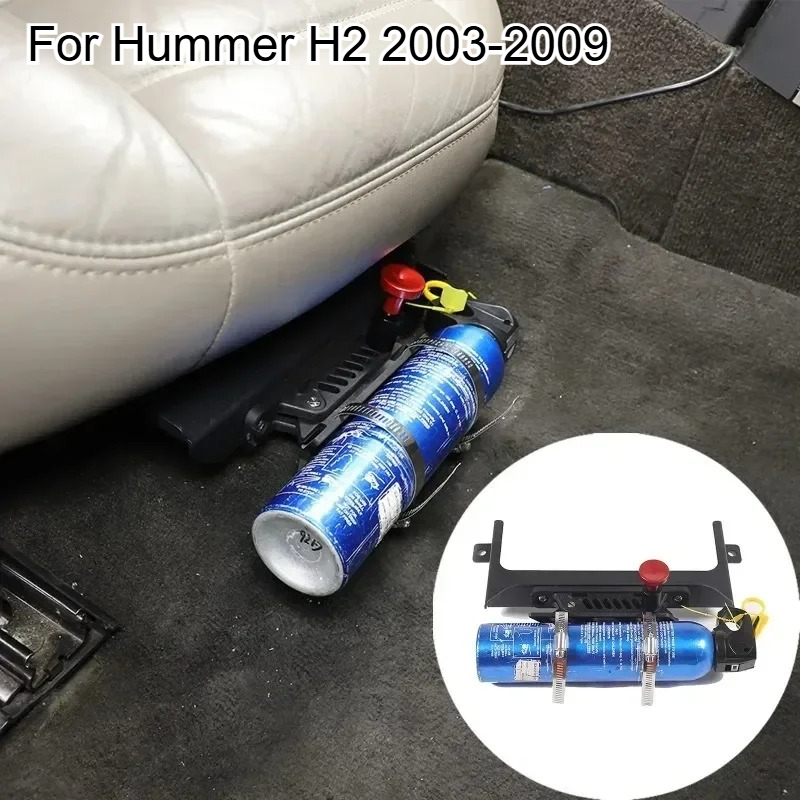Car Accessories Under 1000 - ハマー H2 2003-2009 アルミ合金黒車副操縦士座席下消火ブラケットインテリアカーアクセサリー