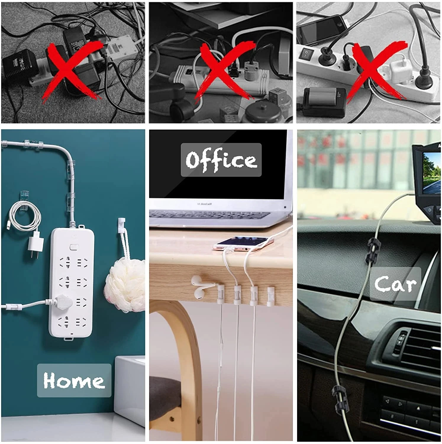 ケーブルクリップオーガナイザードロップワイヤーホルダーコード - Car Cable Organizer のレビューと価格
