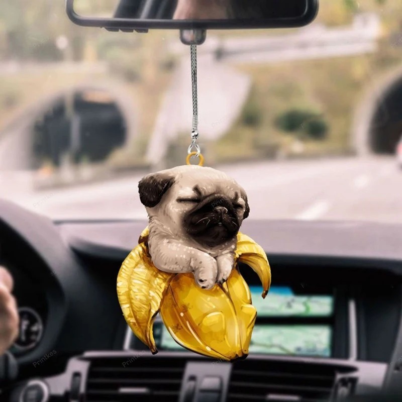 ミニ両面ハンギングカーペンダント、猫と犬、バックミラー、チャ - Car Accessories Etsy のレビューと価格