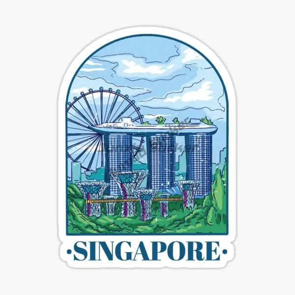 シンガポール国旗マップマーライオン風景クリエイティブステッカ - Car Accessories Singapore のレビューと価格