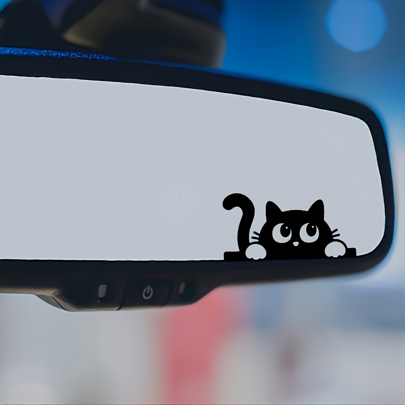 かわいい猫車のバックミラーステッカーサイドウィンドウ面白い子 - Car Accessories Xmas のレビューと価格