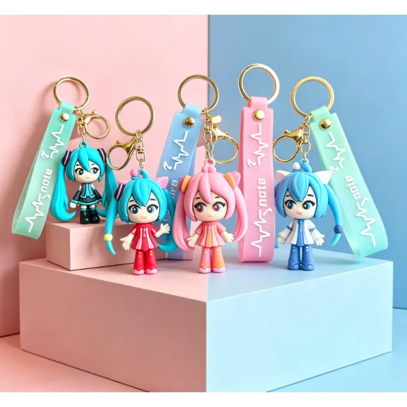 初音ミクキーホルダー アニメバッグペンダント 漫画風小型装飾 - Car Accessories Xmas のレビューと価格