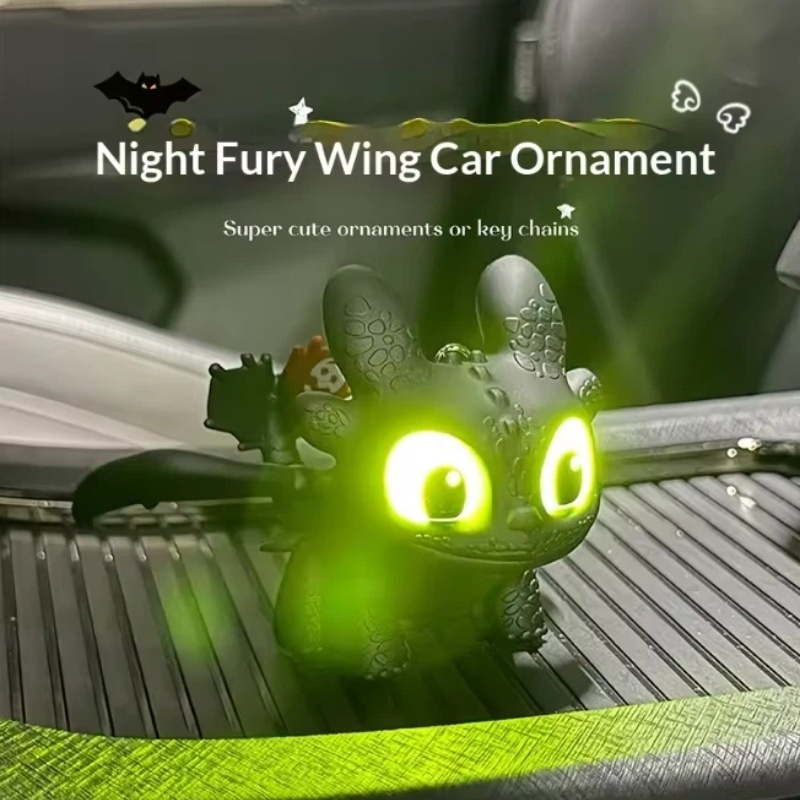 本物のかわいい光る歯のない車内装飾品、ナイトフューリーウィン - Car Accessories Etsy のレビューと価格