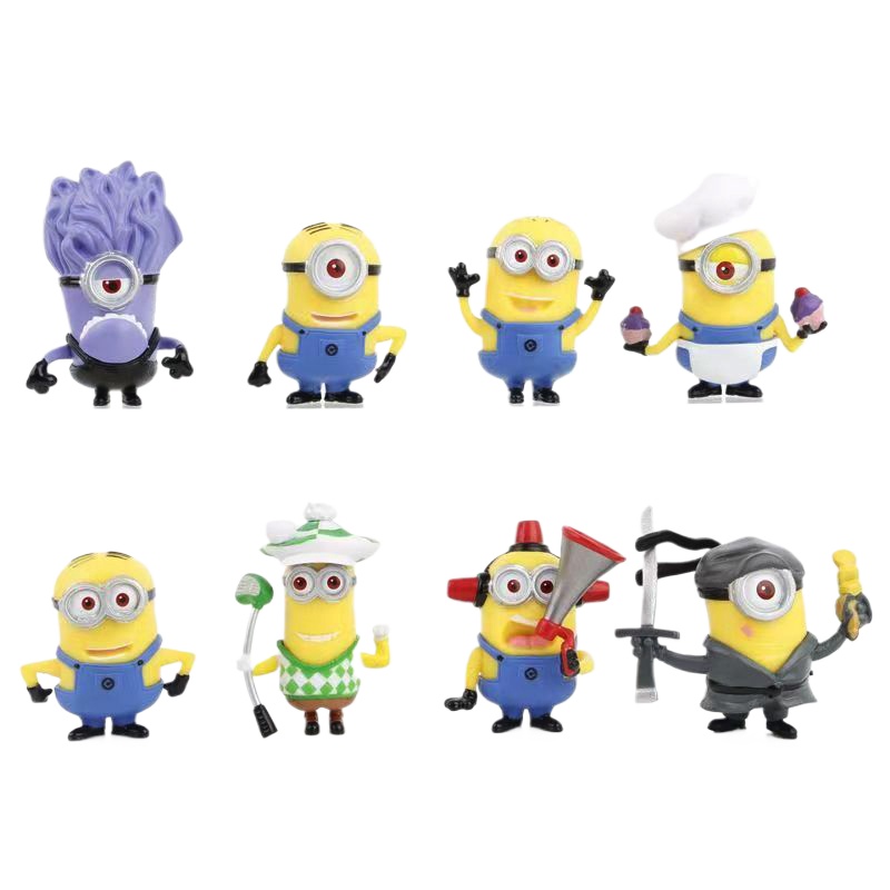 8 ピース/1 セット 52TOYS ミニオン漫画かわいい置 - Car Accessories Xmas のレビューと価格