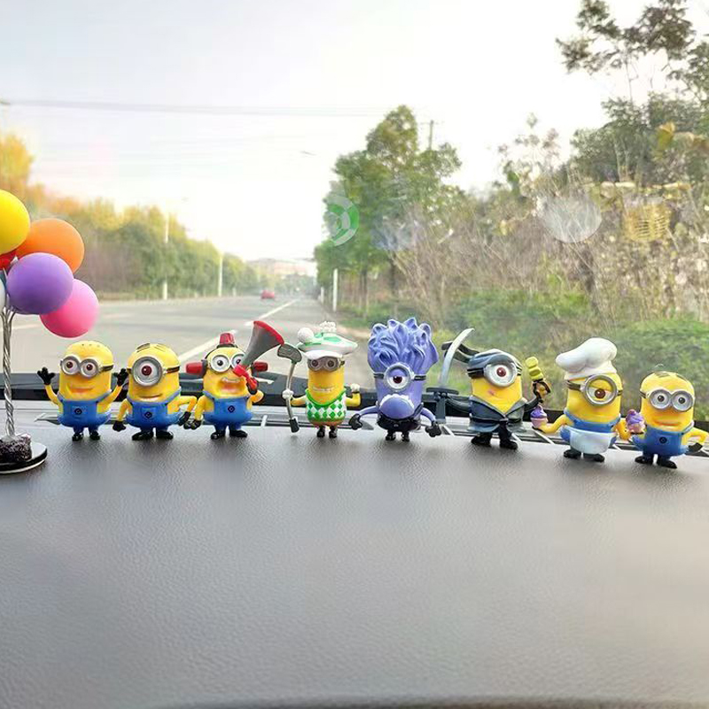 8 ピース/1 セット 52TOYS ミニオン漫画かわいい置 - Car Accessories Xmas のレビューと価格