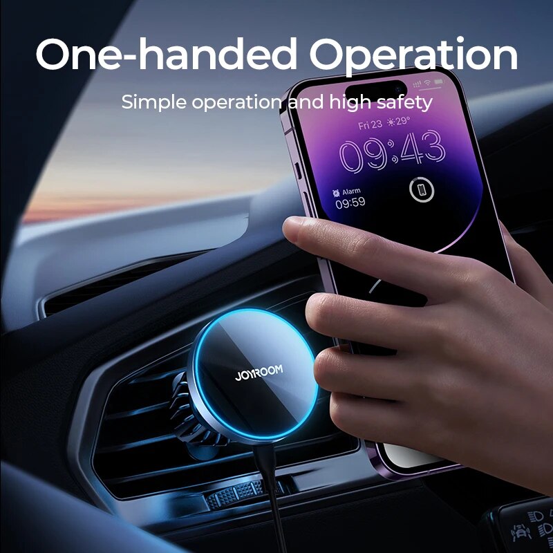 Joyroom-磁気自動車電話マウント、ワイヤレス急速充電器 - Car Cable Organizer のレビューと価格