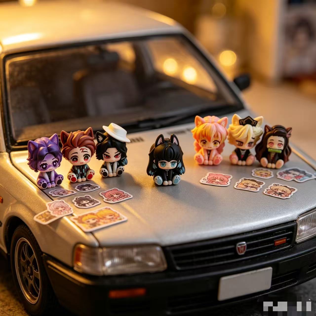 鬼滅の刃 かわいいちびフィギュア 車飾り ミニサイズ 遮り目 - Car Accessories Etsy のレビューと価格