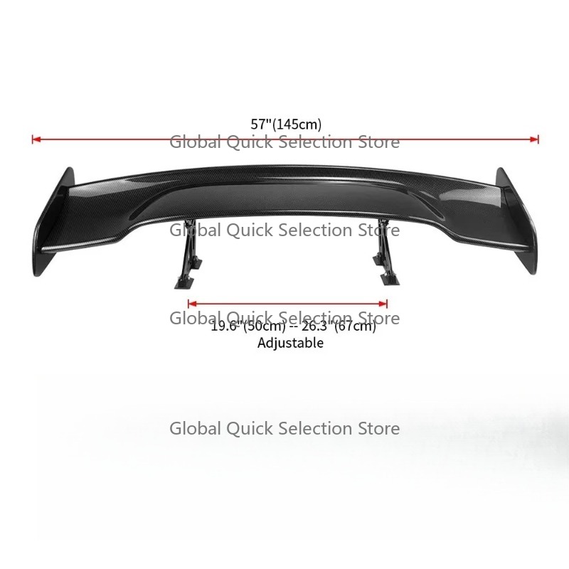 ユニバーサルカーリアスポイラーウィング145cm、カーボンフ - Car Accessories Kit のレビューと価格