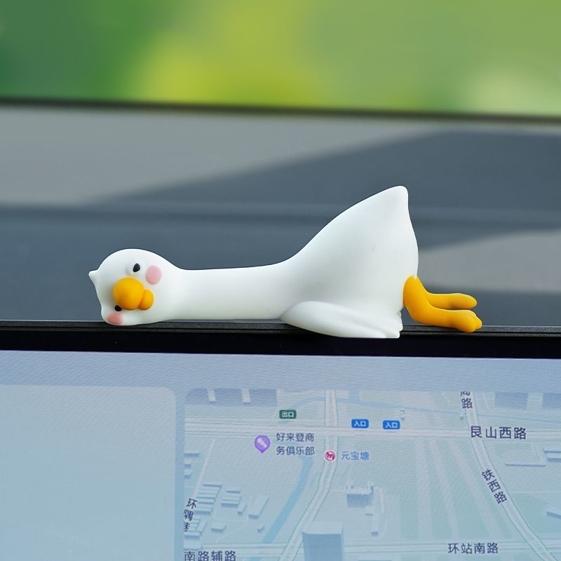 かわいい漫画の白いアヒル車のディスプレイ画面吊り下げ飾り小さ - Car Accessories Hanging のレビューと価格