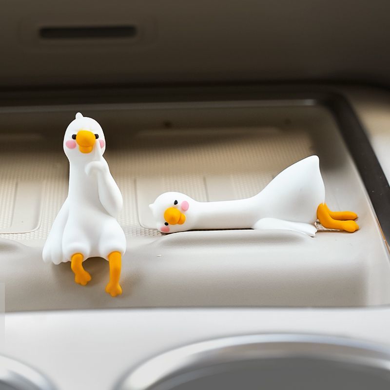 かわいい漫画の白いアヒル車のディスプレイ画面吊り下げ飾り小さ - Car Accessories Hanging のレビューと価格