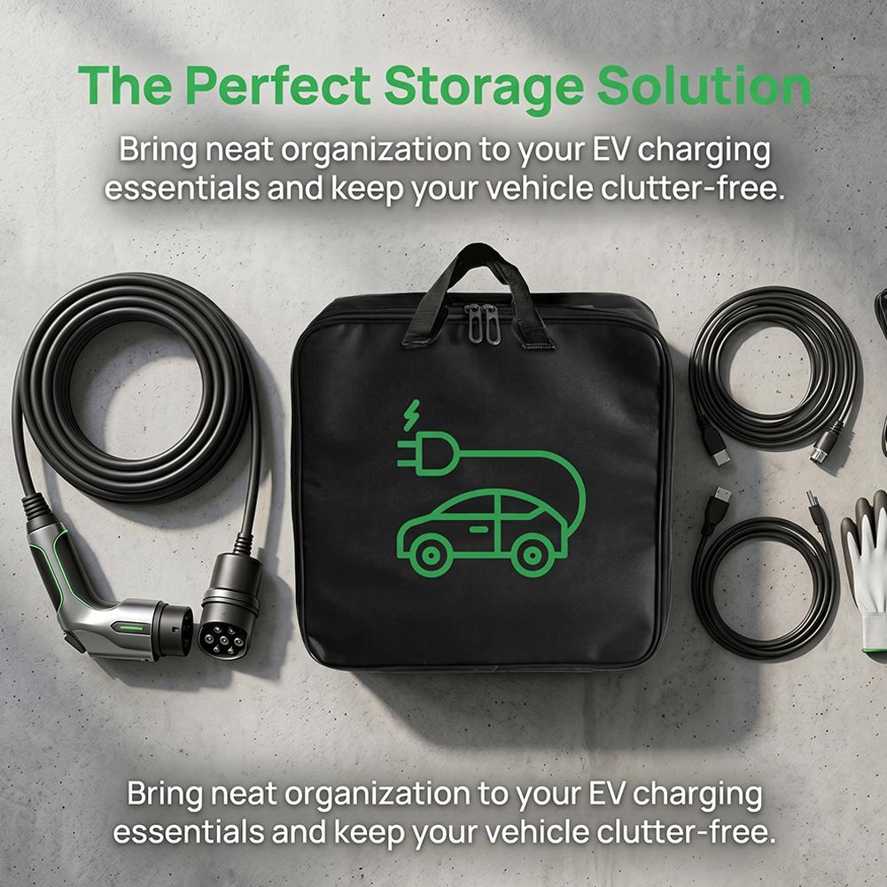 1Pc 新しい電気自動車充電器収納袋防水車のバッテリーケーブ - Car Cable Organizer のレビューと価格