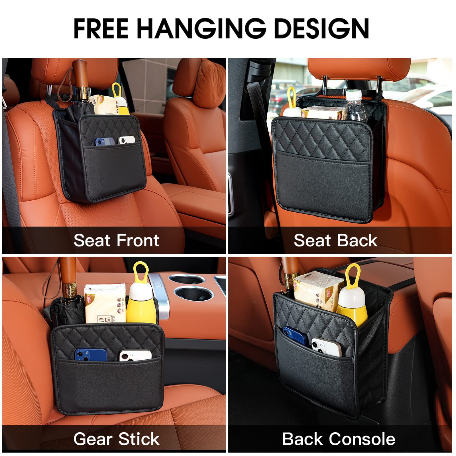 吊り下げ式収納ポケット 車用後部座席 カーシートバックオーガ - Car Accessories Hanging のレビューと価格
