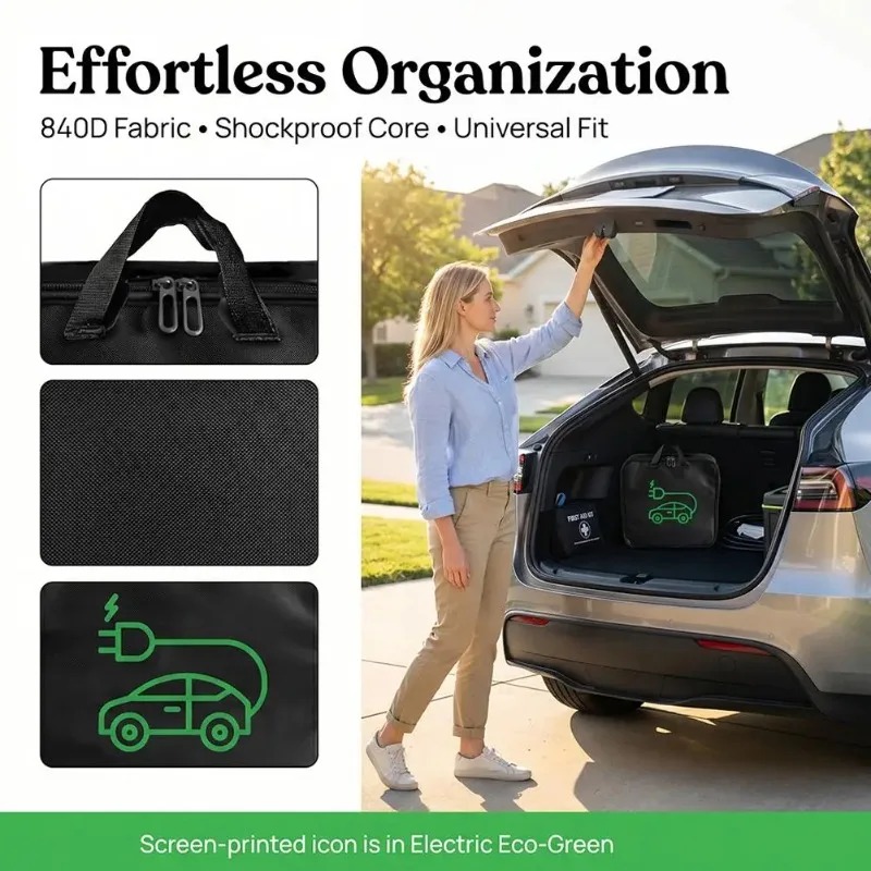 車の充電ガン収納オーガナイザー電気自動車充電器収納バッグ防水 - Car Cable Organizer のレビューと価格