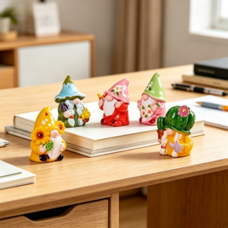 ミニ 6 個ノーム置物樹脂工芸品マイクロ風景装飾品車のデスク - Car Accessories Xmas のレビューと価格