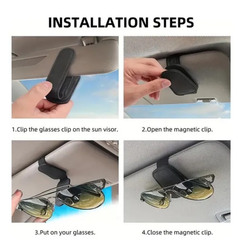 車のサンバイザーメガネケースホルダーサングラスクリップチケッ - Car Accessories Etsy のレビューと価格