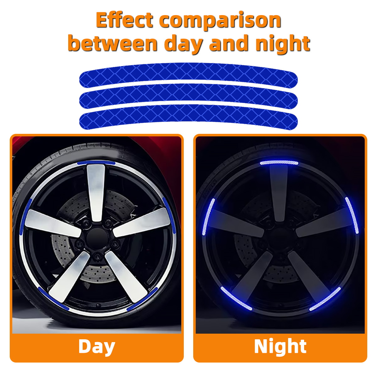 Yitong 車のホイールハブ反射ステッカー発光ストライプテ - Car Accessories For Night Driving のレビューと価格