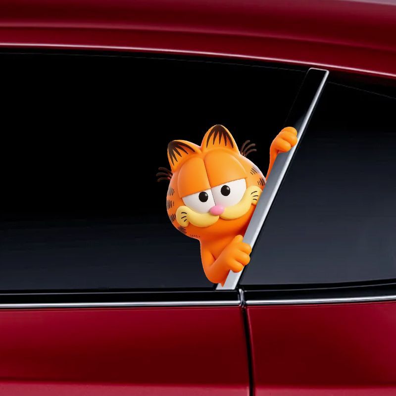 ガーフィールドアニメ漫画かわいい面白い密かに観察しているステ - Car Accessories Kit のレビューと価格
