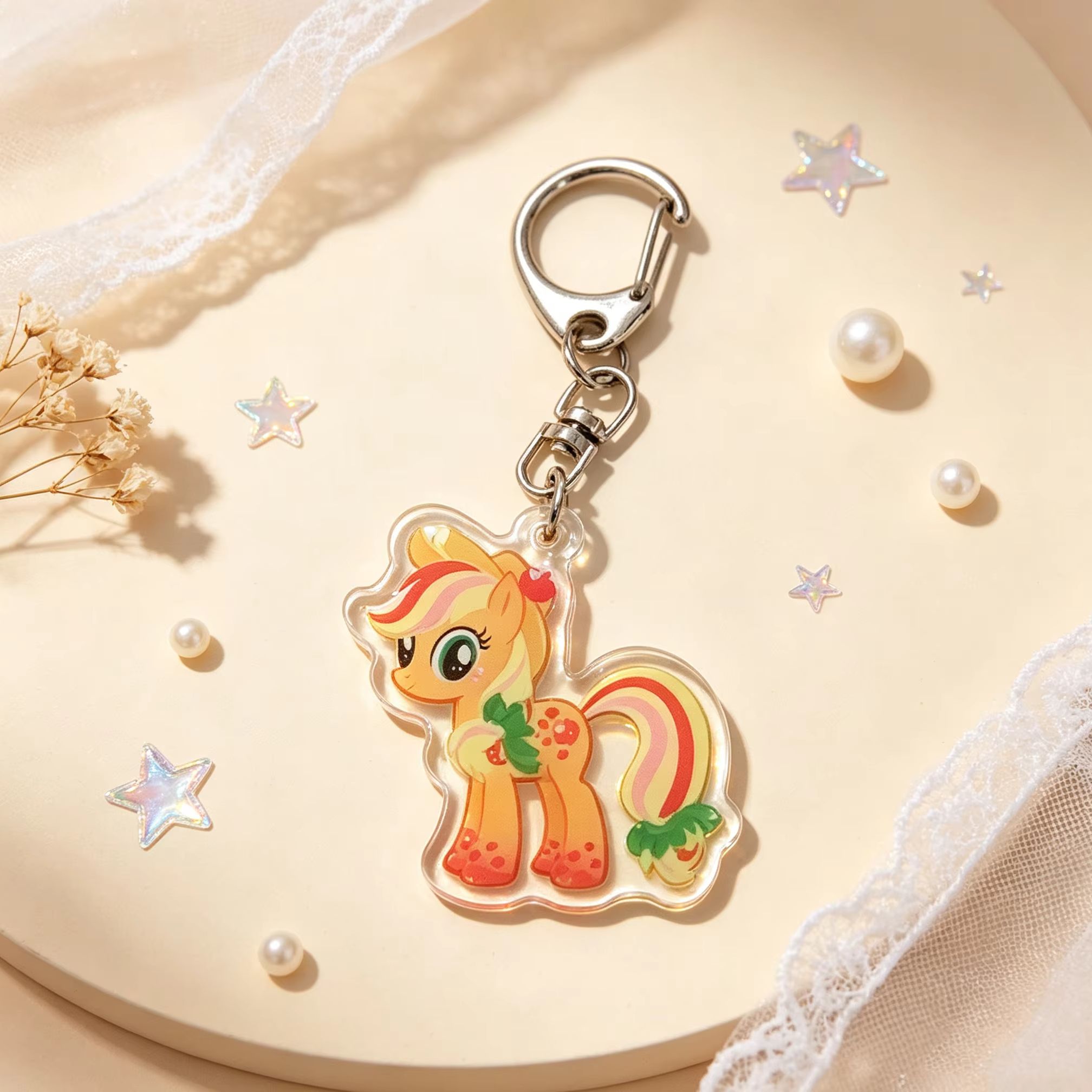 1PC/6PC、2Dフラット、キュートで精巧なキーホルダー。 - Car Accessories Xmas のレビューと価格