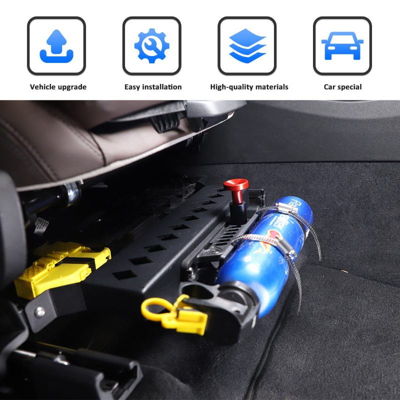 アルミ合金製ブラック車用副操縦席下調整式消火器ブラケット B - Car Accessories Under 1000 のレビューと価格