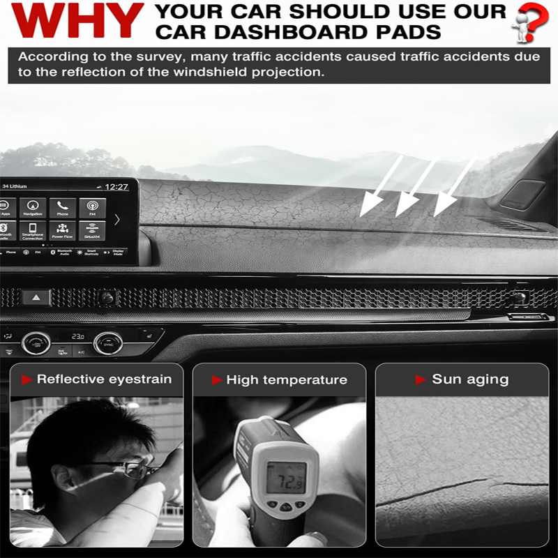 アンチグレアダッシュボードカバーダッシュマットノンスリップサ - Car Anti-Slip Dashboard Mat のレビューと価格