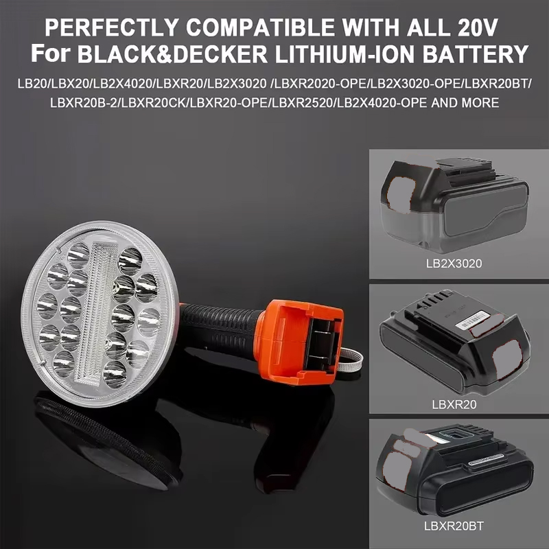 ブラック＆デッカー20Vリチウムバッテリー用2000LM L - Car Accessories Job のレビューと価格