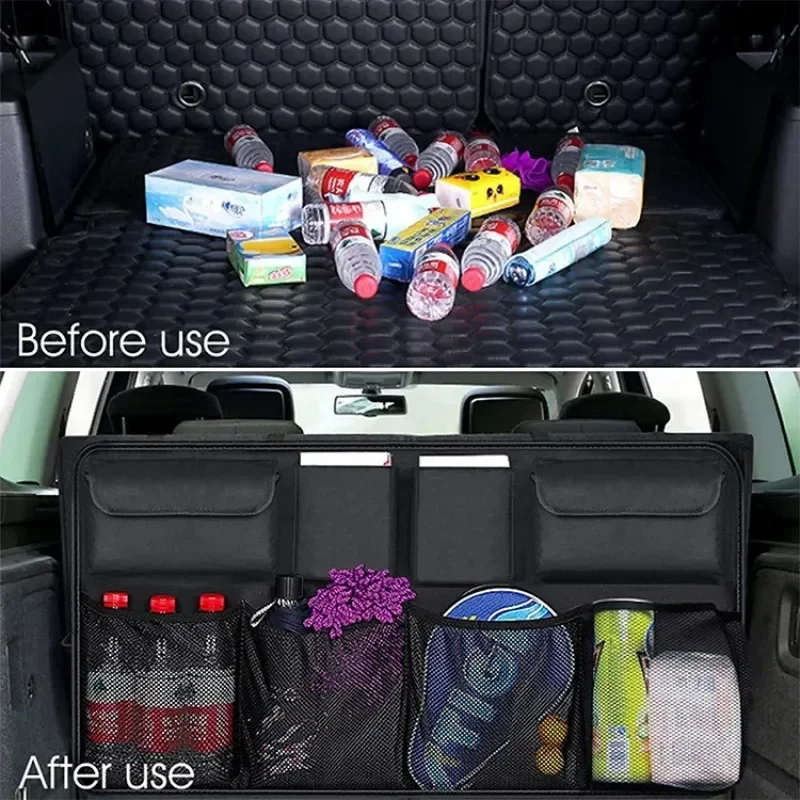 車のリアラック収納バッグネット調節可能なトランク収納バッグネ - Car Accessories Hanging のレビューと価格