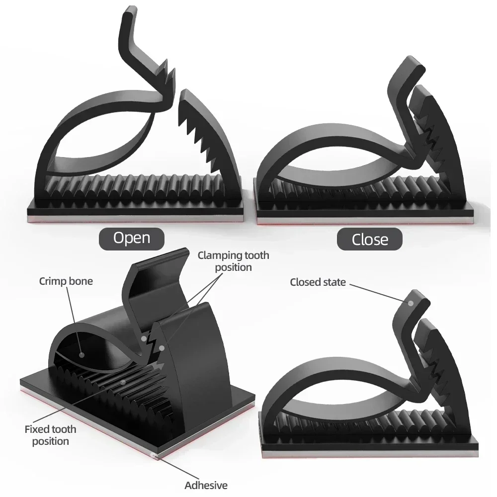USBケーブルオーガナイザー,車のワイヤークリップ,固定ブラ - Car Cable Organizer のレビューと価格